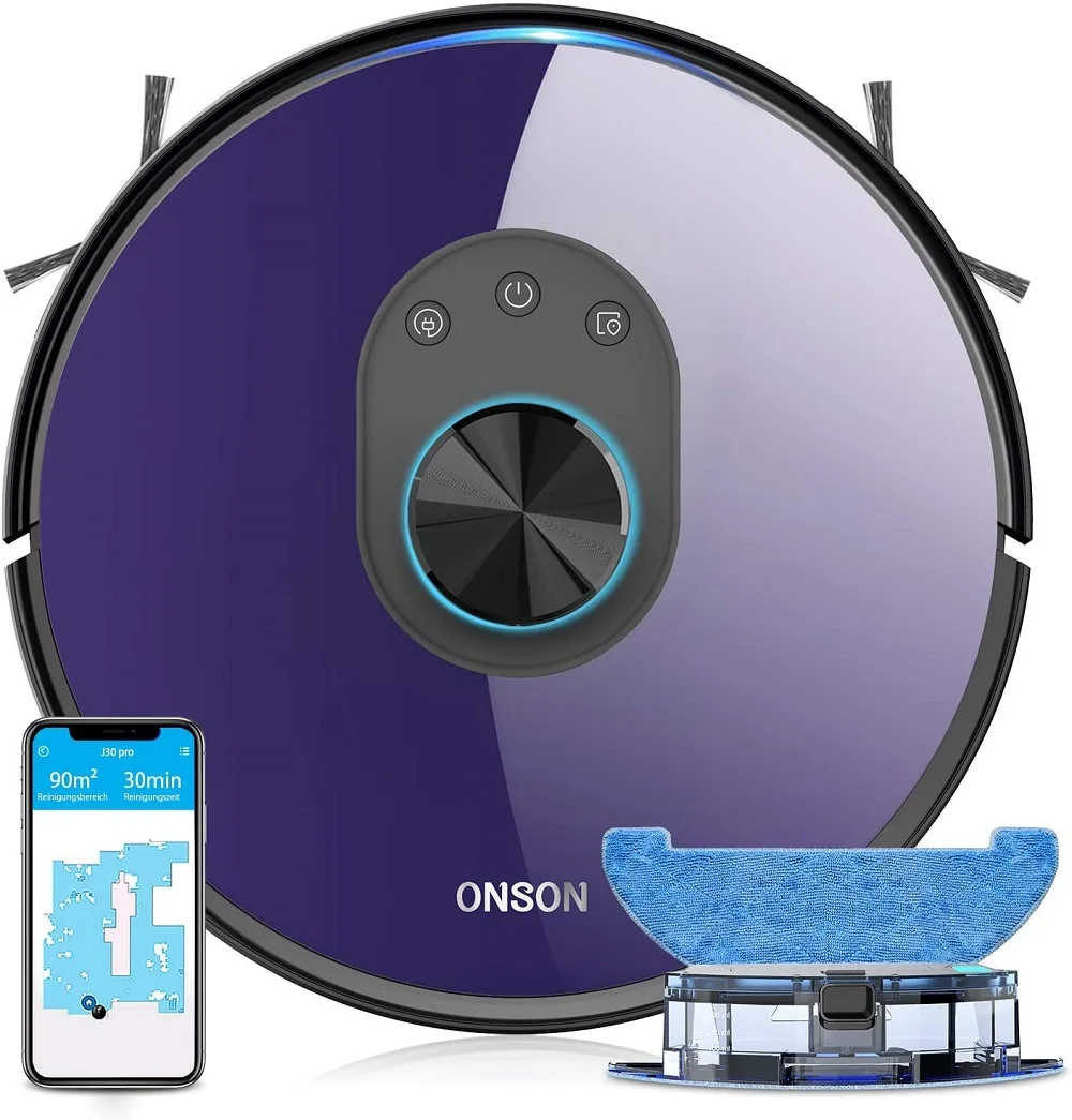 

# Hot Sales For ONSON Smart Wet Dry Cleaning Floor Mop UV Sterilizer Laser SLAM APP Control Robot Vacuum Cleaner