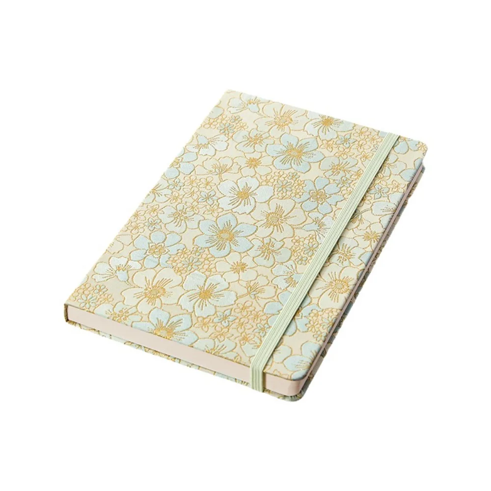 Exquisite A6/A5 Elastic Band Notebook Portable Thick Paper Bound Journal Cloth Cover Hand Account Book School