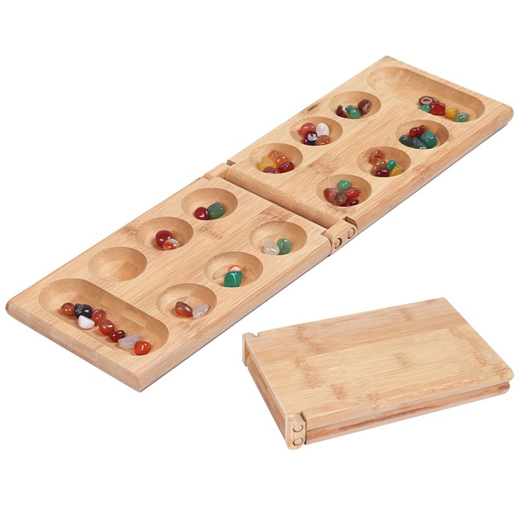 African Gem Chess Classic Strategy Toys Mancala Game Party Game Folding Chess Board Children Toys Families Board Games