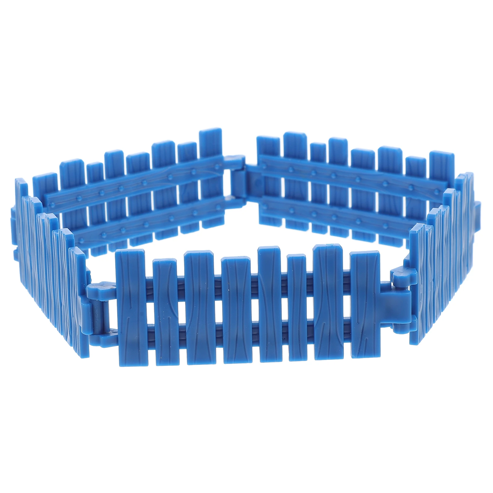

5pcs Blue Fence Simulated Decorative Mini Garden Fences Bonsai Picket Dollhouse Trim Plastic Border Accessories