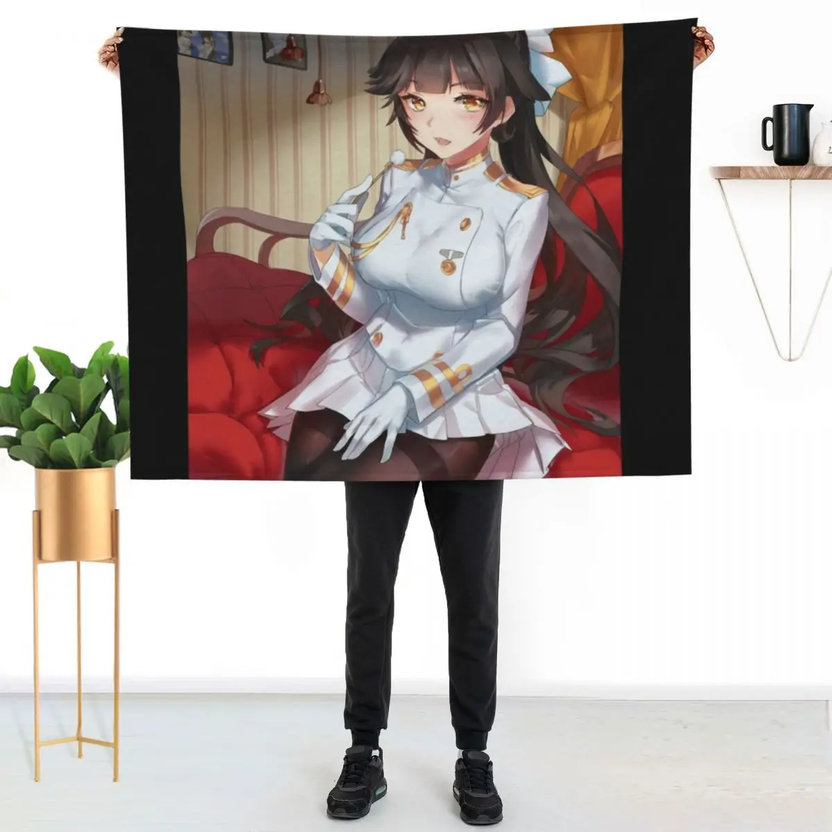 Azur Lane - Takao Throw Blanket Plaid on the sofa Stuffeds Sleeping Bag Loose Hairys Luxury Designer Blankets
