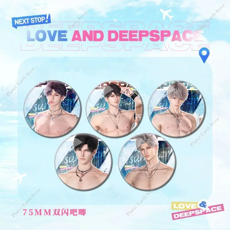 Jeu chaud amour et espace profond Sylus Xavier Zayne Rafayel Caleb accessoires de Cosplay brise de mer et plage dessin animé Badge broche accessoires