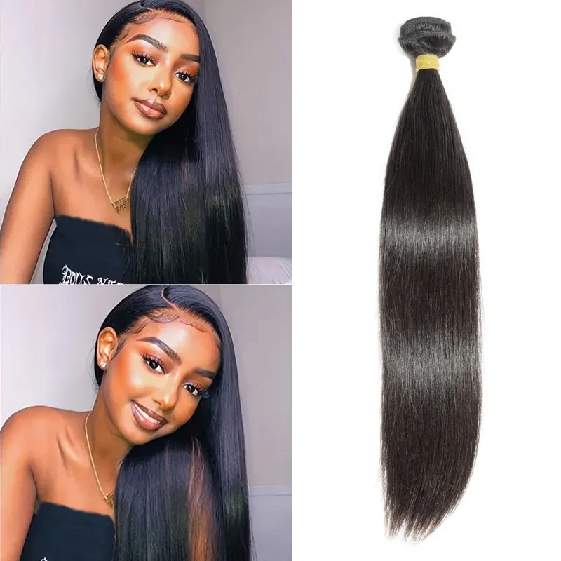 Pretty Diary 30 36Inch Brazilian Bone Straight Human Hair Extensions  3 4 Bundles Raw Virgin Remy Double Weft Wholesale