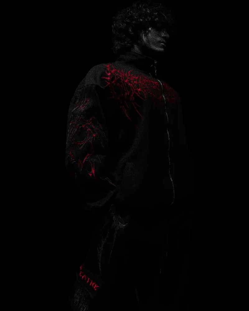 

Y2k Gothic 2025 Winter New Men Jacket Coat Harajuku Streetwear Hip Hop Couple Top Sportswear Retro Printed Black Loose Coat