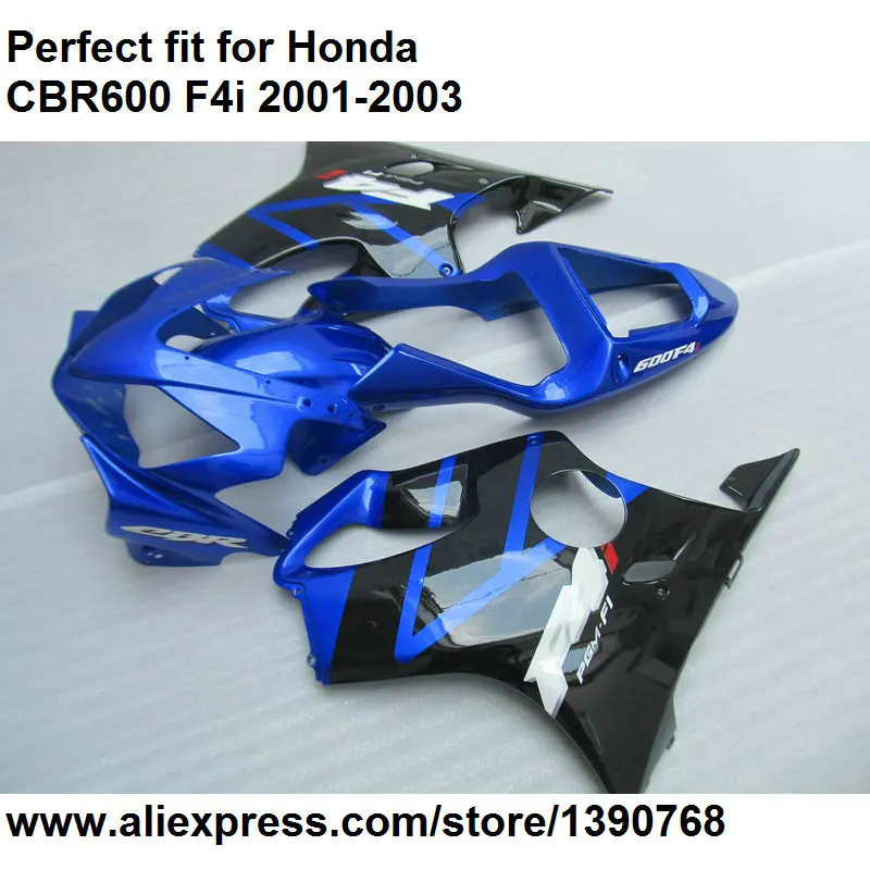 ABS plastic fairings for Honda CBR 600 F4i 2001 2002 2003 blue fairing kit CBR600F4i 01 02 03 DZ111