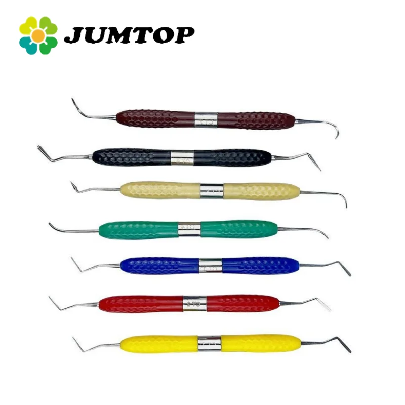 

JUMTOP 7Pcs Dental Composite Resin Filling Spatula Aesthetic Restoration Set Dentistry Tool