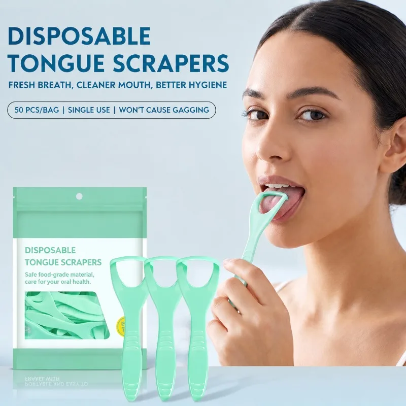 Disposable Tongue Scraper Brush Tongue Coating Cleaner Freshen Breath Soft Massage Tongue Board Gentle Oral Cleansing Tool