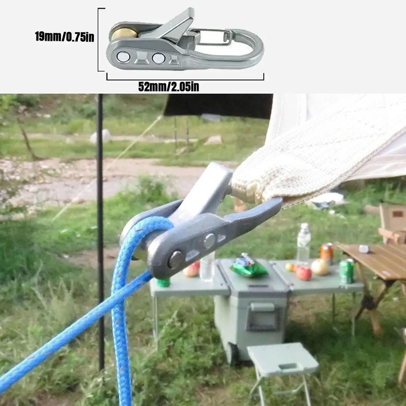 Rope Tying Tool And Tensioner with Roller Tensioner Heavy-Duty Retractable Buckle with Parts Rope Suitable for Outdoor Camping