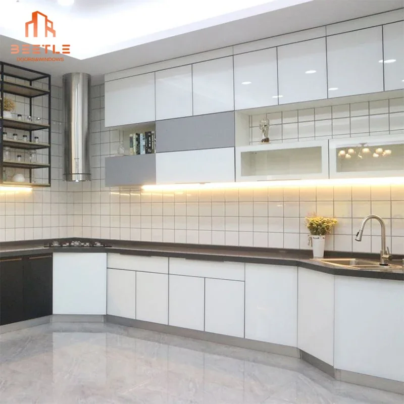 Waterproof Small White Kitchen Aluminum Framed Honeycomb Rv Cabinets Modern Design
