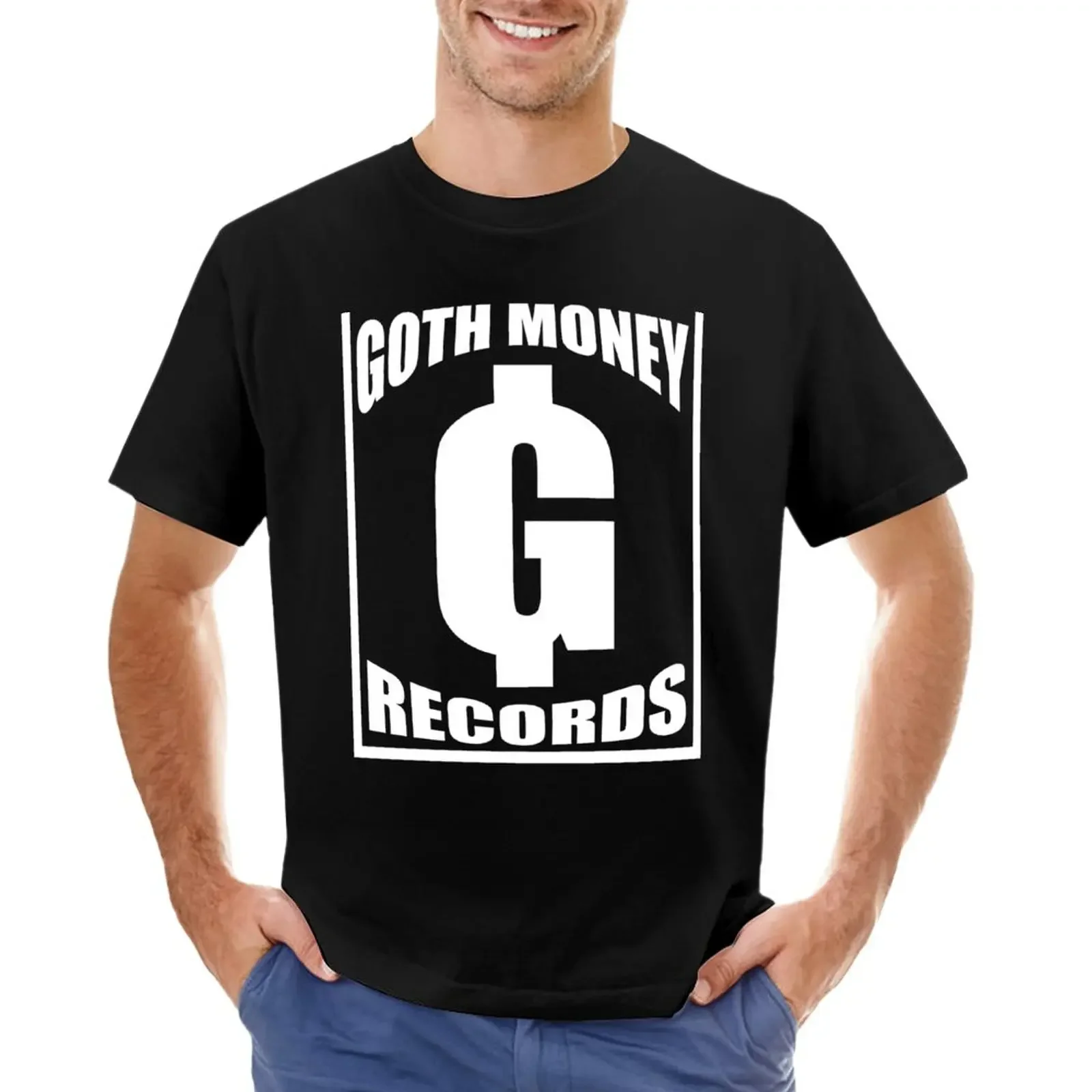 

GOTH MONEY RECORDS OG ON BLACK T-Shirt oversizeds summer clothes mens graphic t-shirts pack