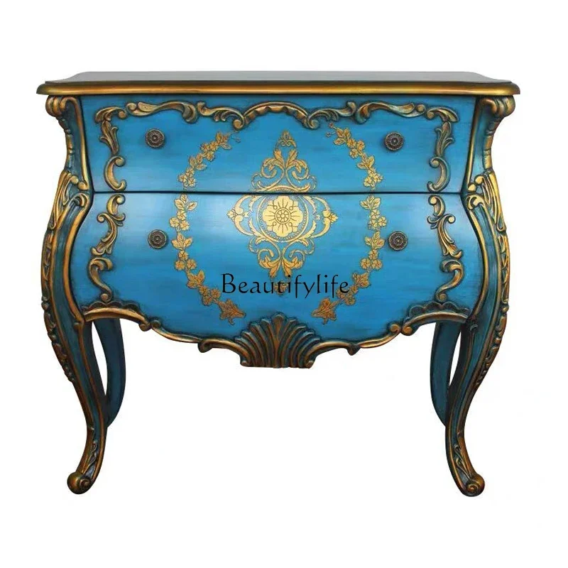 

ls 42Aesthetic light luxury entrance cabinet, luxury storage decoration, living room side cabinet against the wall entrance tabl