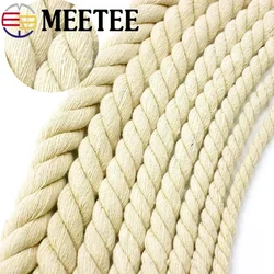 5/10Meter Meetee 5-20mm Beige Cotton Rope Thick Cords for Bag Strap Home Decor Accessories DIY Handmade Ropes Craft