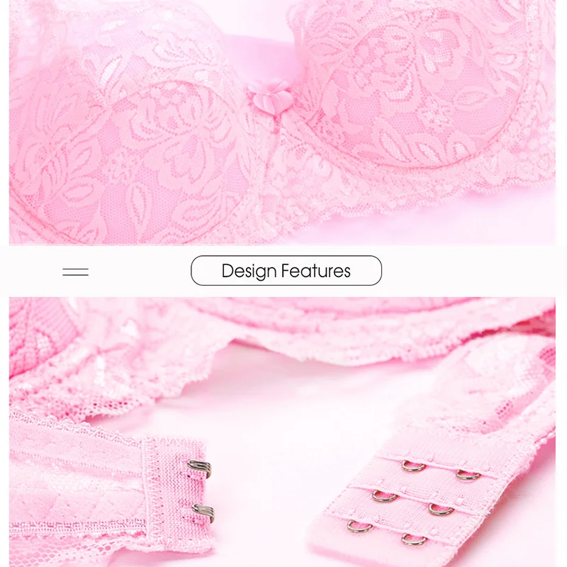 New Sexy Lace Bralette Bra Women Underwear Push Up Bralette Hollow Out Lingerie Embroidery Bra Brassiere Female Underwired Bh