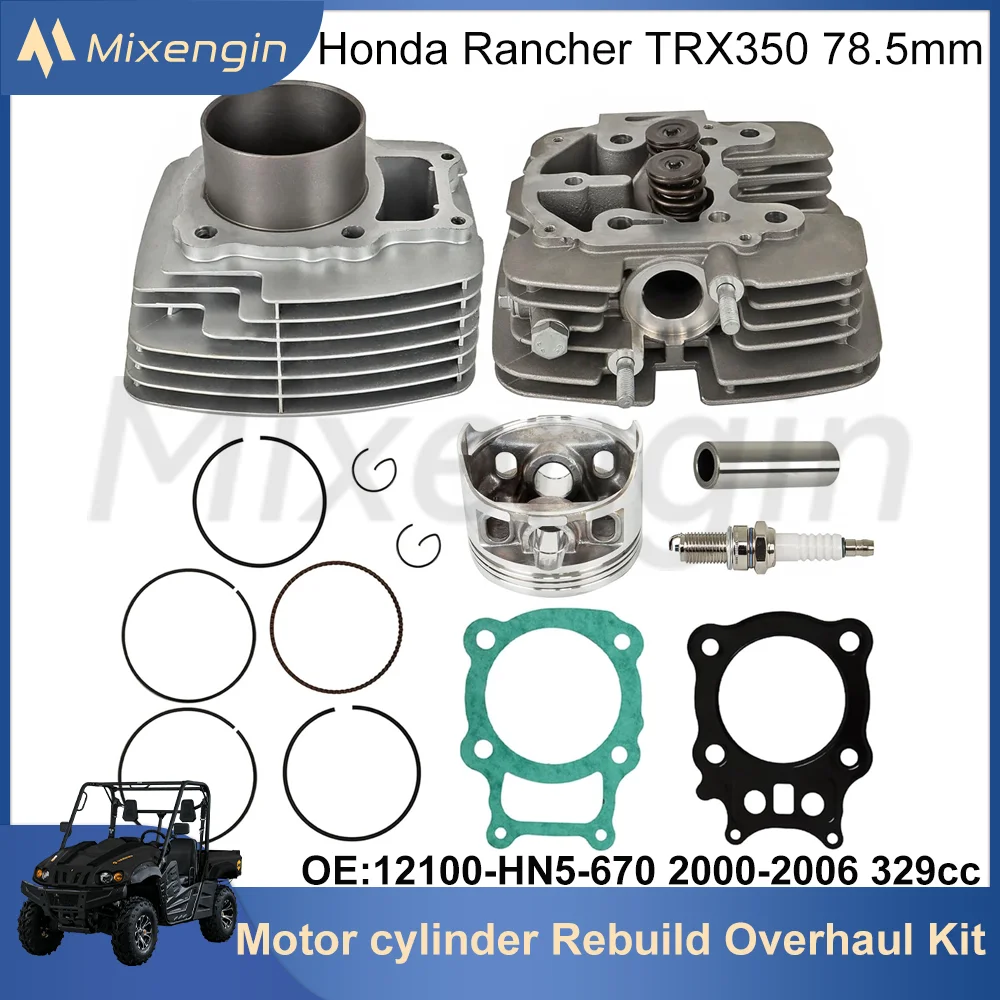 ATV STD 78.5mm For Honda Rancher TRX350 12100-HN5-600 12100-HN5-670 00-06 Motorcycle cylinder piston gasket Rebuild Overhaul kit