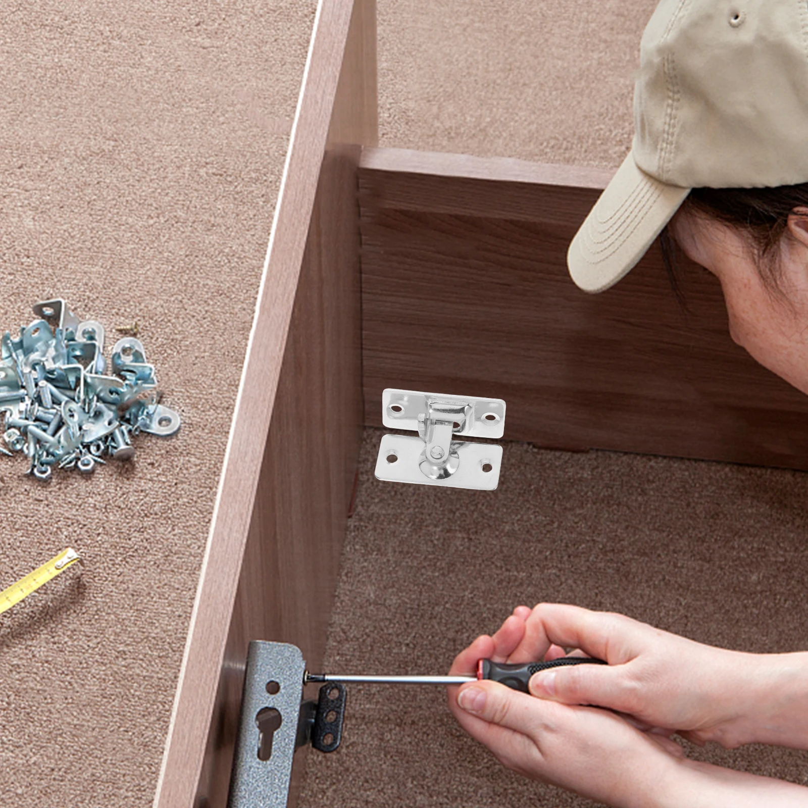 

2Pcs Stainless Steel Lock Hasp 90 Degree Sliding Door Lock for Sliding Barn Door Household Security Latch Locks for Doors