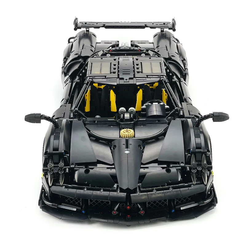 MOC-142670 técnico preto super sprots carro huayra modelo blocos de construção tijolo diy brinquedos montagem aniversário natal presentes luxo