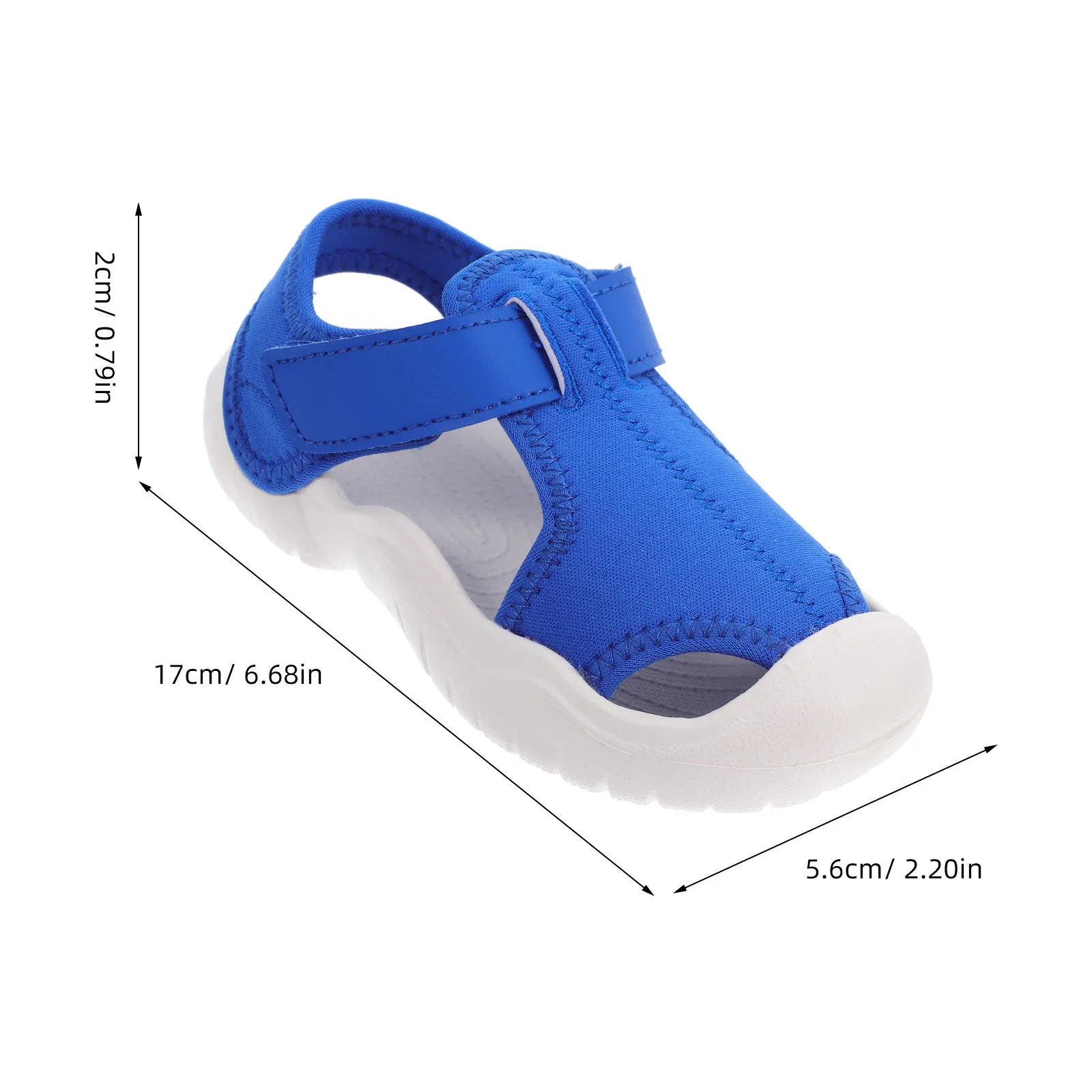 1 زوج الأطفال الصنادل تصميم بسيط المضادة للصدمات مادة مرنة عدم الانزلاق كعب مسطح صنادل شاطئ أحذية الصيف للأطفال