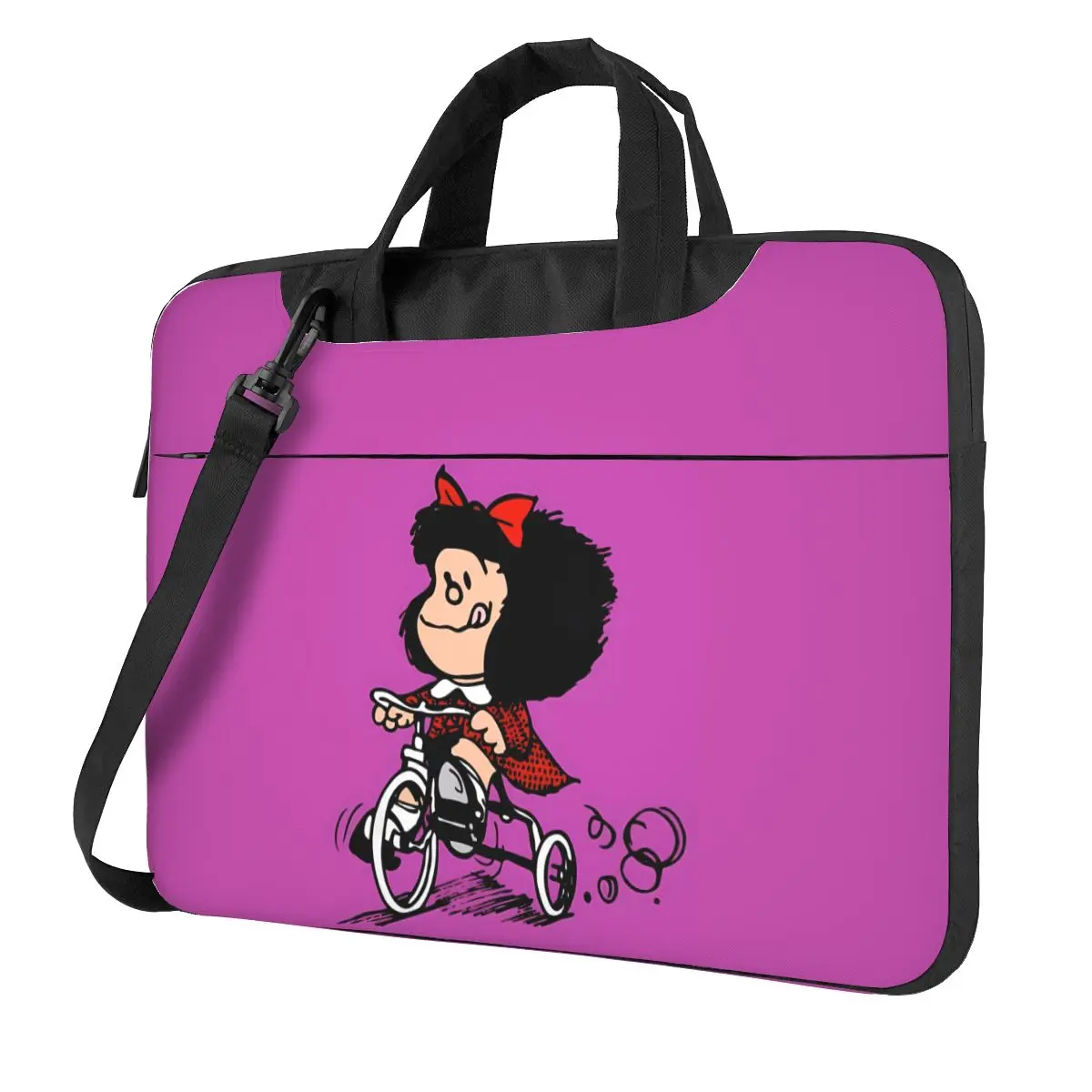 Laptop Sleeve Bag Mafada Rides A Bicycle Protective Briefcase Bag Cute Funny For Macbook Air 13 14 15 15.6 Stylish Computer Case