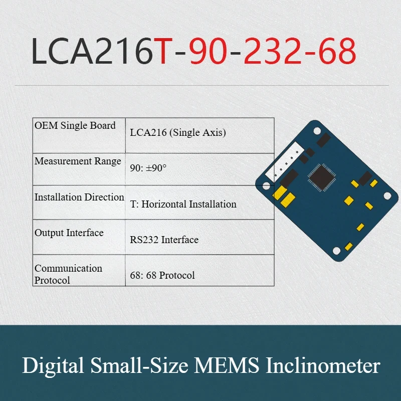 LCA326T High Precision Dual‑Axis Tilt Sensor Industrial Grade Vibration Horizontal Inclinometer