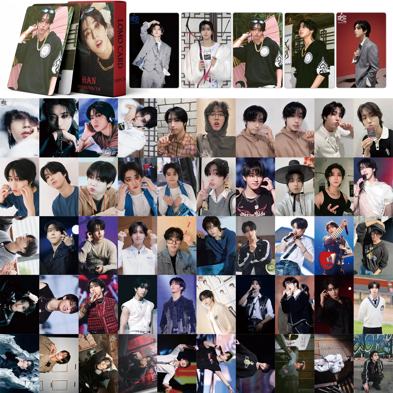 Baru 55 Buah Album SOLO Idola Kpop Berharap Begitu Baik Berjalan Di Atas Air HAN HYUNJINHUANG Kartu Lomo Kartu Foto Koleksi Penggemar Kartu Pos Merchandise