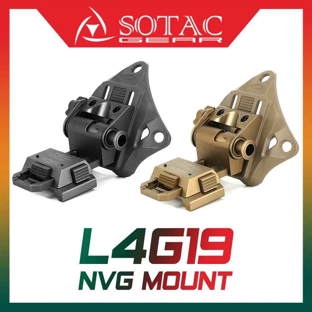 Sotac L4G19 Tactical NVG Mount Shroud Made from CNC Aluminium Lightweight Night Vision Helmet Mount NVG Accessories Airsoft