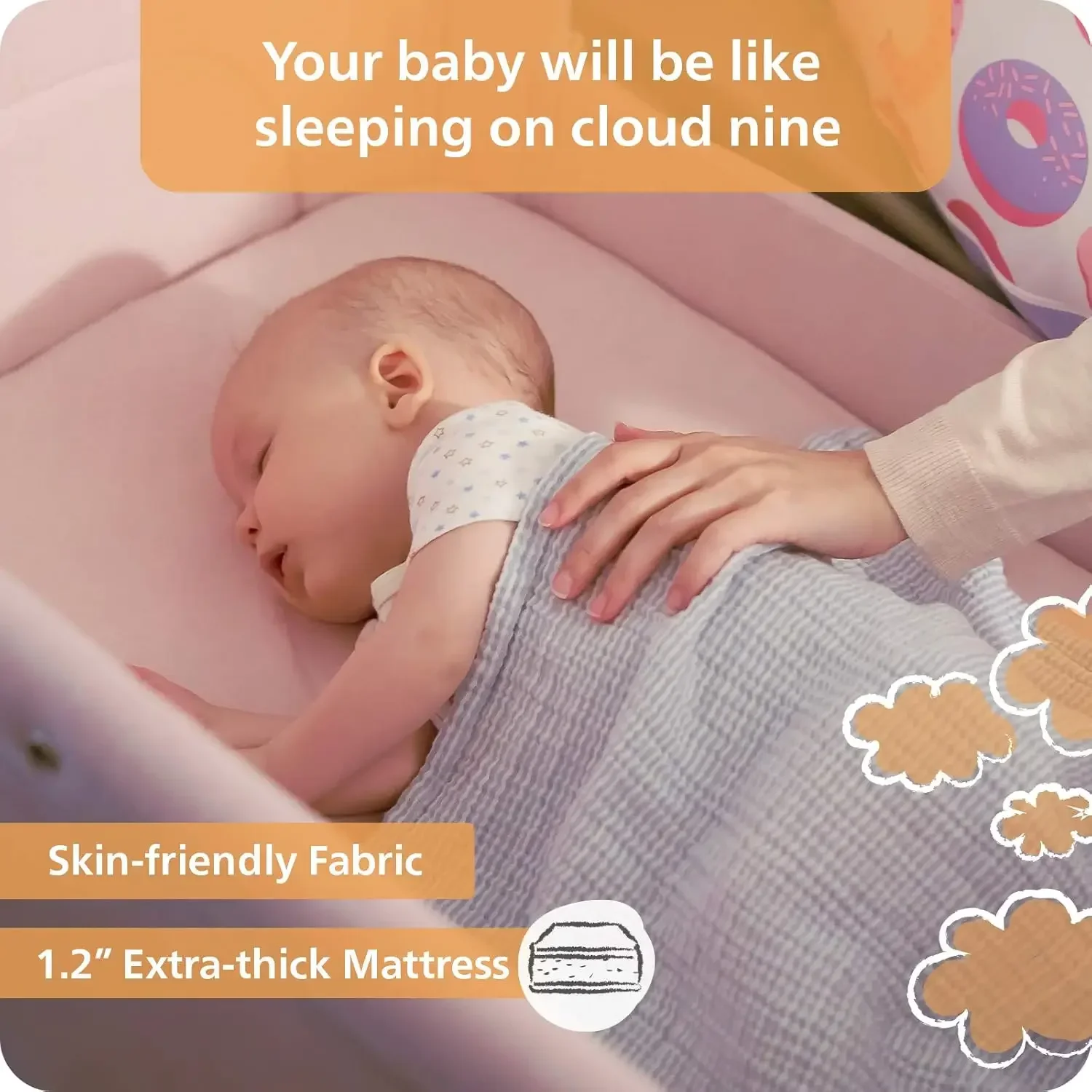 Newborn Portable Bedside Sleeper Bassinet