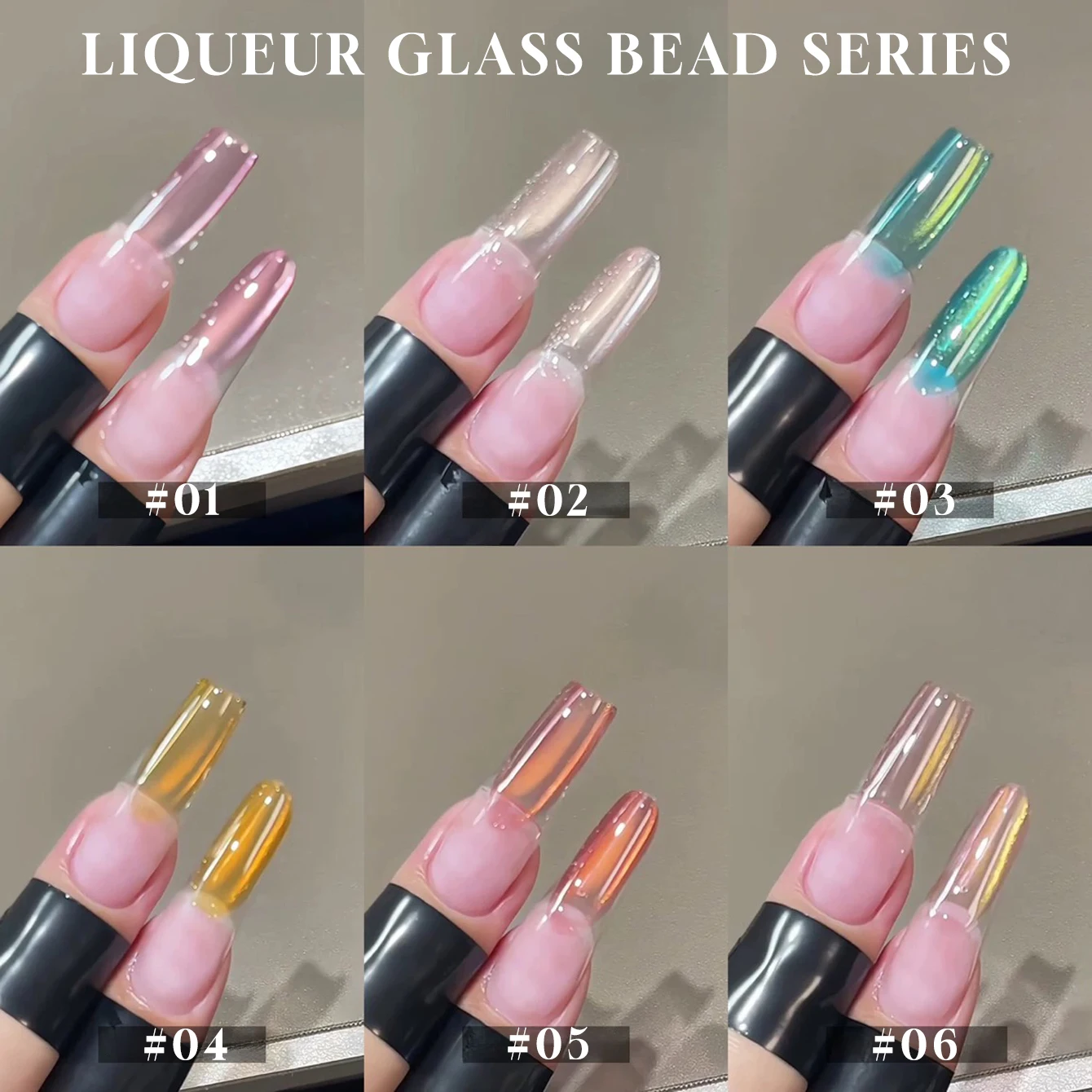 MIANEL 12ML 1PCS Ice Transparent Glass Bead Cat Eye Gel Nail Polish Summer Popular Whitening Green Nails Pink Nails