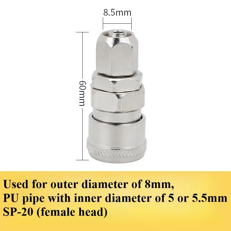 Pneumatic C-type Quick Connector Male and Female PU Trachea Connector Air Gun Quick Connection Air Pump SM/PP/SP20/30