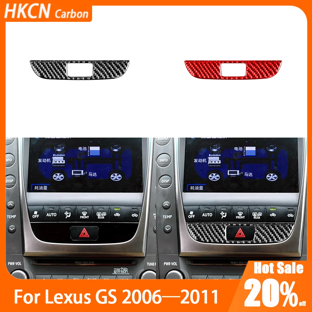 

Carbon Fiber Warning Light Emergency Lamp Panel Car Accessories Interior Cover Trim Sticker ModificationFor Lexus GS 2006—2011