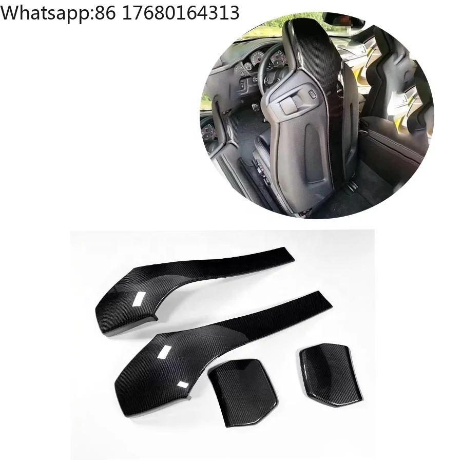 For 4Pcs/set Car Interior Trims Carbon Fiber Seat Back Cover for BMW F80 M3 F82 F83 M4 2014 2015 2016 2017+