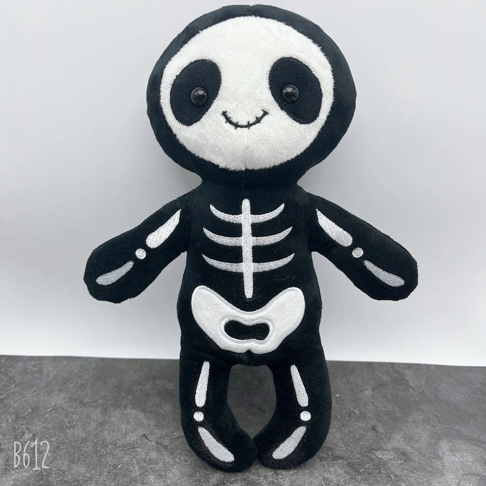 

28cm Cute Fun Doll Halloween Skull Plush Toy Soft Fill Creative Innovative Gift Christmas Surprise For Boys And Girls