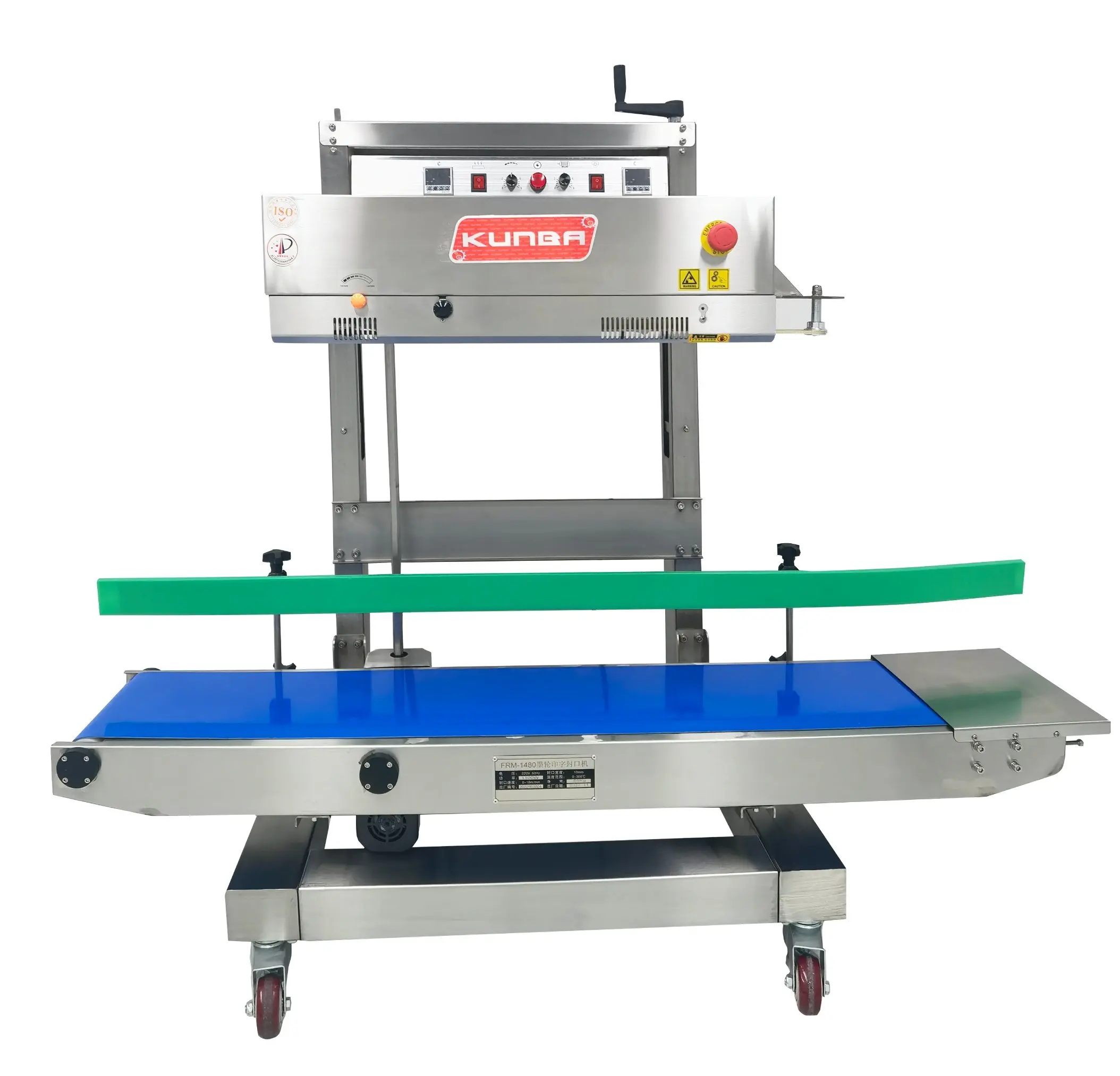 Vertical Plastic bag big sealing machine with printing function suitable for Aluminum biodegradable PP PET FRM-1280