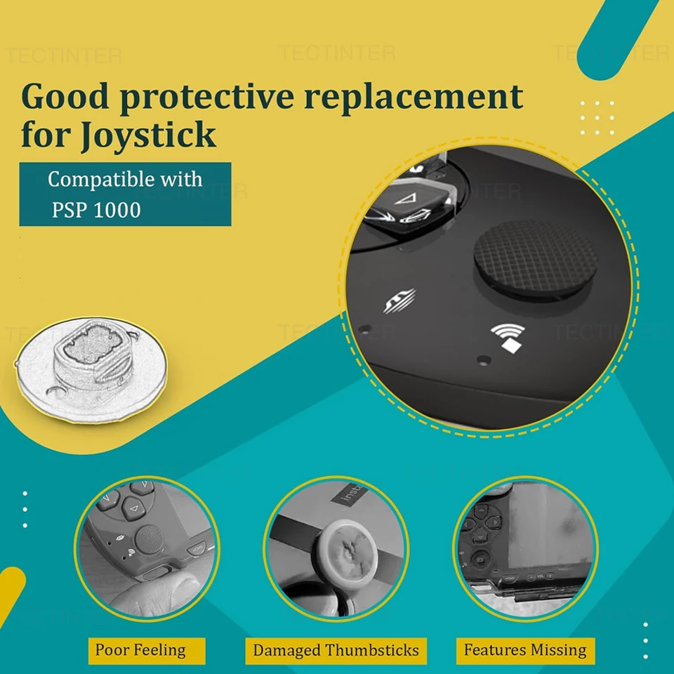 For PSP 1000 Console 3D Analog  Joystick Thumbstick Cap Buttons Cover Replacement Repair Parts for PSP Gaming Accessories