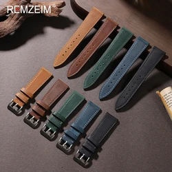 Retro Leather Bracelet 18mm 19mm 20mm 21mm 22mm Vintage Soft Business Watch Band Quick Release Wristbelt Bracelets Strap