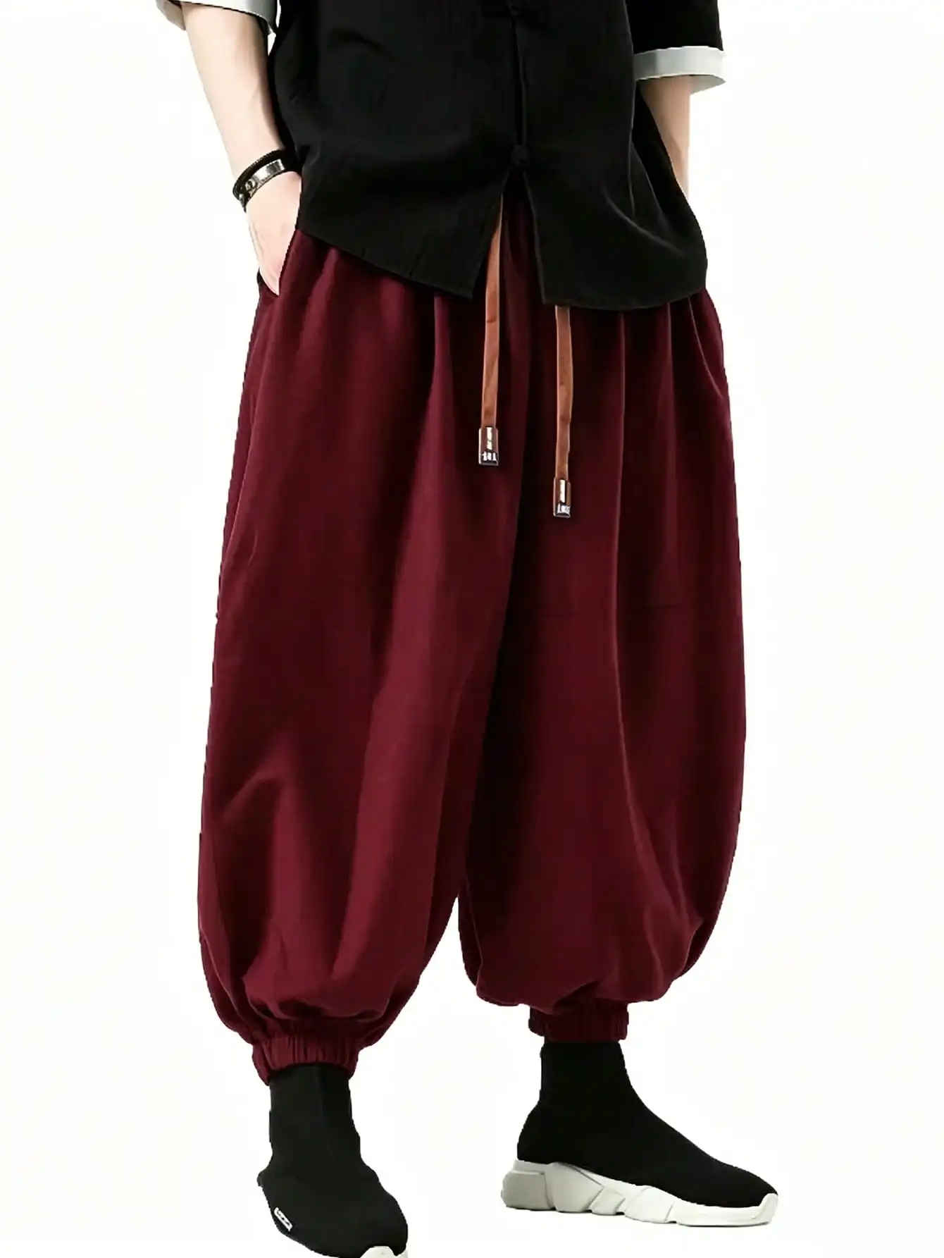 FGKKS Brand New Men Pants Fashion Korean Style Harem Loose Style Cotton Pants Male Outdoor Spring Man Solid Trousers gallery 5