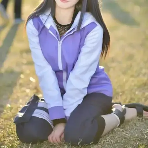 Sky06 Anime Cosplay Hyuga Hinata Cosplay Costumes japonais Ninja Shippuden génération veste pantalon perruque Halloween fête For66lU &