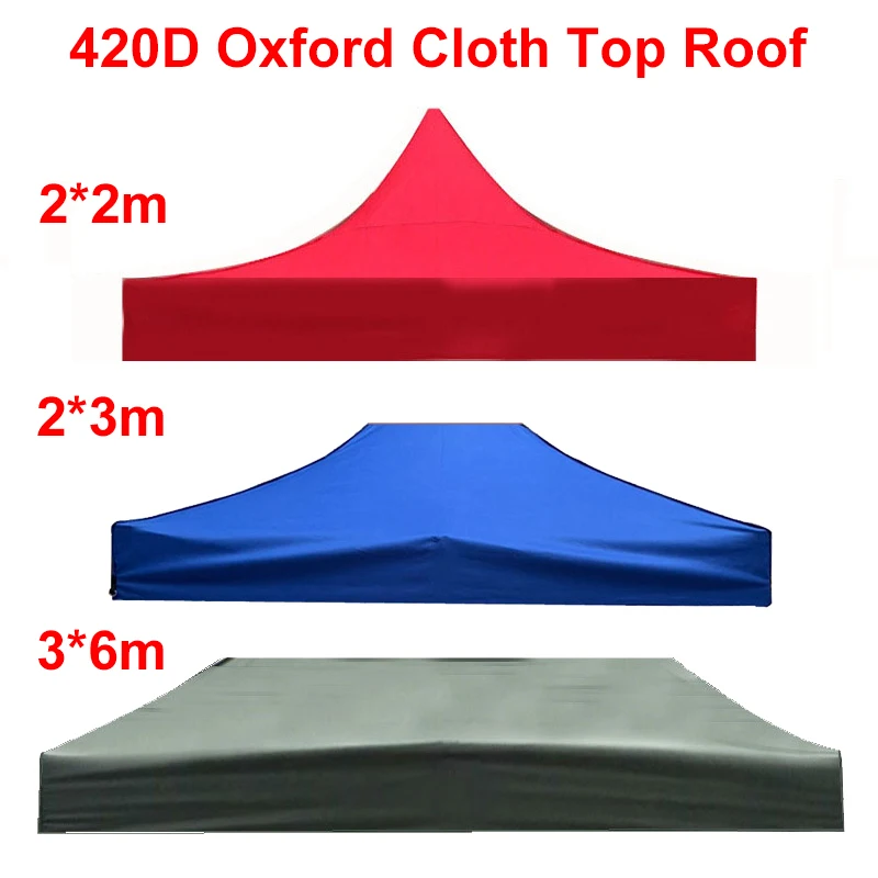 

420D Tent Roof Oxford Shade Awning Tent Cover Garden Gazebo Waterproof UV Protect Cover Outdoor Sun Shelter Replace Cloth