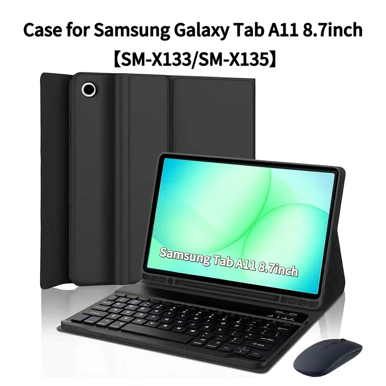 

Чехол для Samsung Galaxy Tab A11, 8,7-дюймовый чехол, чехол для клавиатуры для Samsung Tab A11 SM-X133/X135/беспроводная Bluetooth-клавиатура