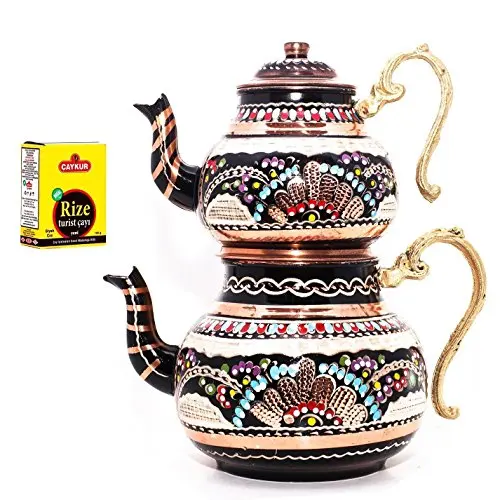 English Traditional Tea Pot Handmade Teapot Set Tea Maker Large 12 ''inch (Silver)