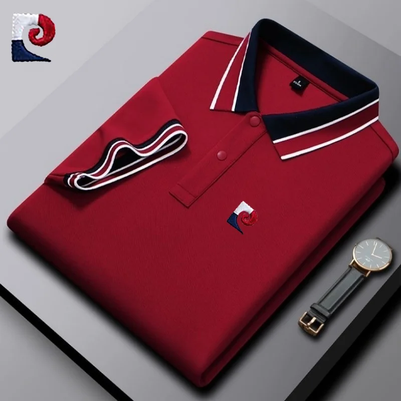 New Summer Men's Short Sleeve Polo Shirt Trendy Fashion Casual Sweat Absorbing Breathable