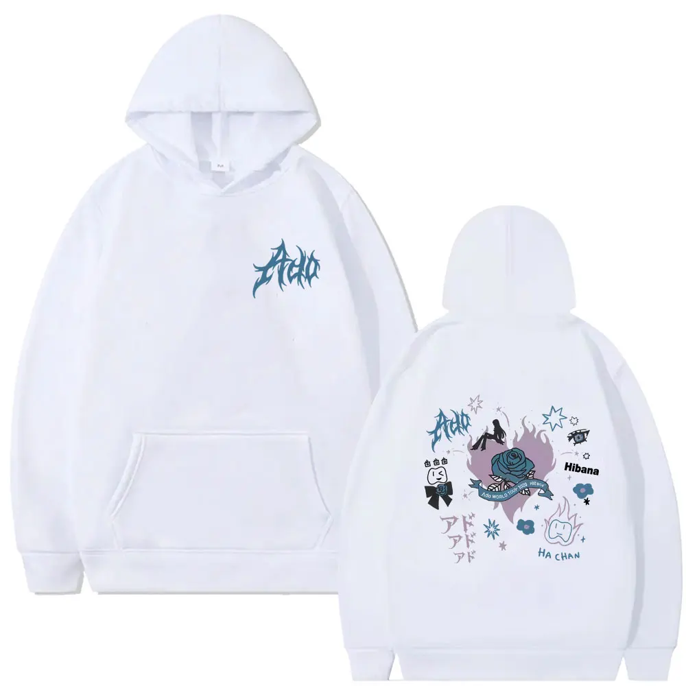 Ado World Tour 2025 Hibana Hoodie Men Women Clothing Fashion Japanese Style Pullover Man Casual Cotton Vintage Hooded Tracksuit