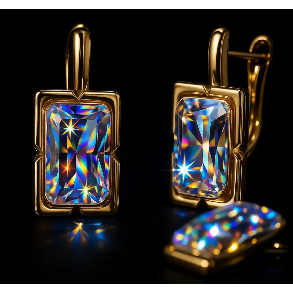 

Серьги-подвески с австрийскими кристаллами, покрытые 14-каратным розовым золотом, гипоаллергенные, подарок для женщин