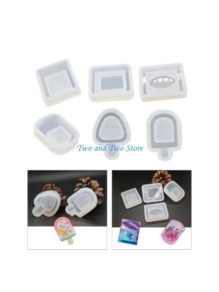 HX6F Cup Keychain Epoxy Mold Resin Shaker Mold Coffee Cup Mold for Keychain