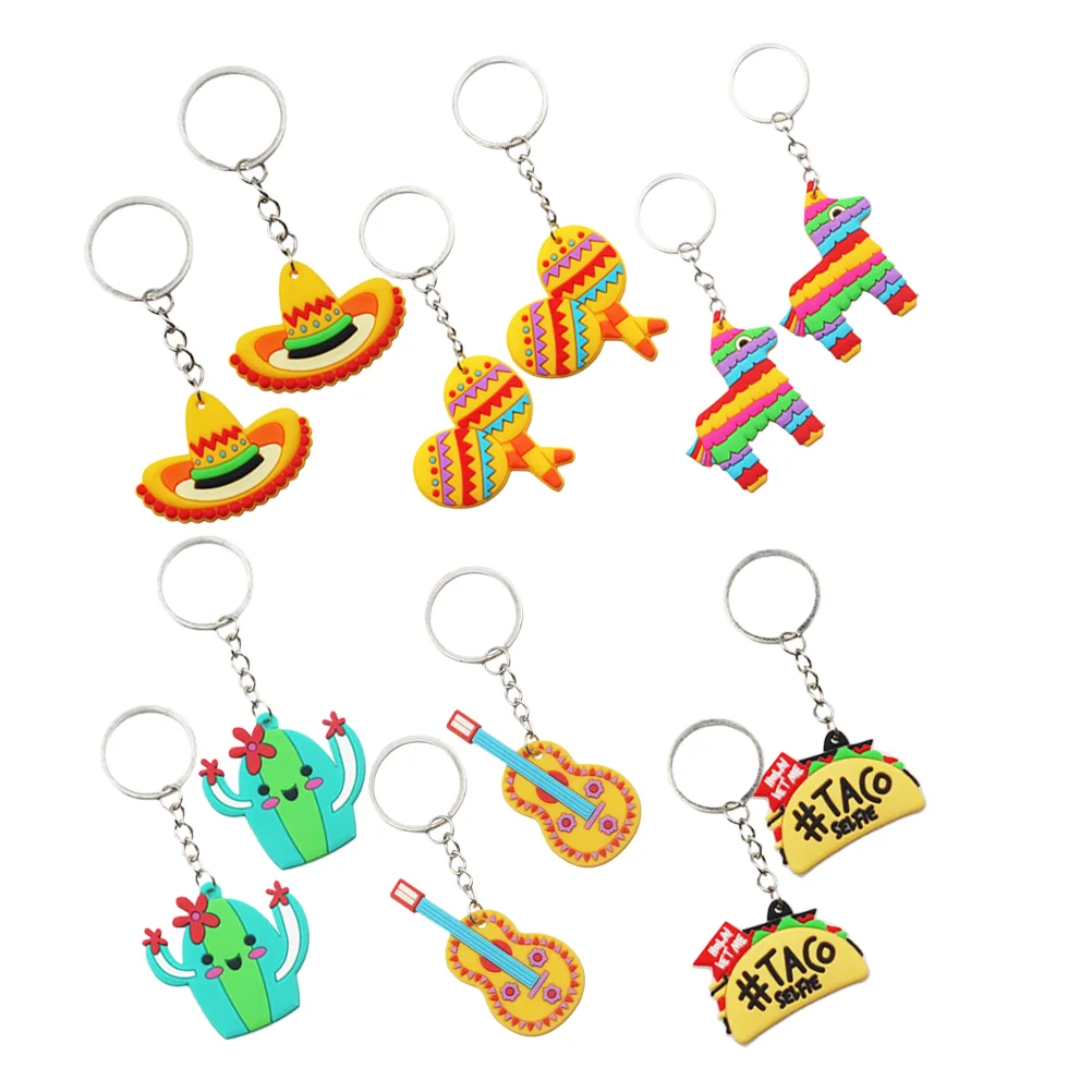 12 Pcs Key Chain Party Farvor Keyrings Fiesta Favors Creative Aesthetic Keychains Funny Gift