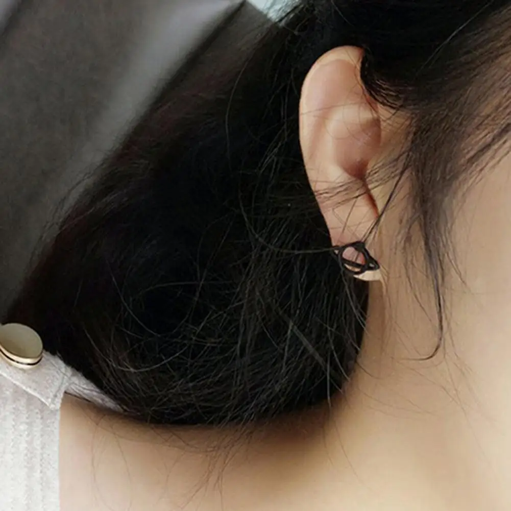 Black Great Shape Studs Earrings Alloy Ear Studs Eco friendly for Women