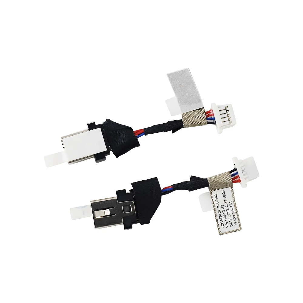 Laptop DC Power Jack cabo conector soquete, Lenovo Yoga 720-12IKB Laptop, 1109-02333, Novo