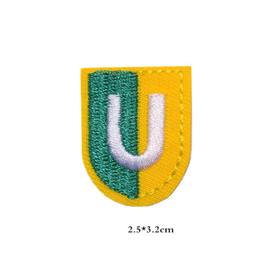 

26 English Embroidered Decorative Garments Accessories Appliques Bright Colored Patches Iron On Sew Clothing Accessories DIY
