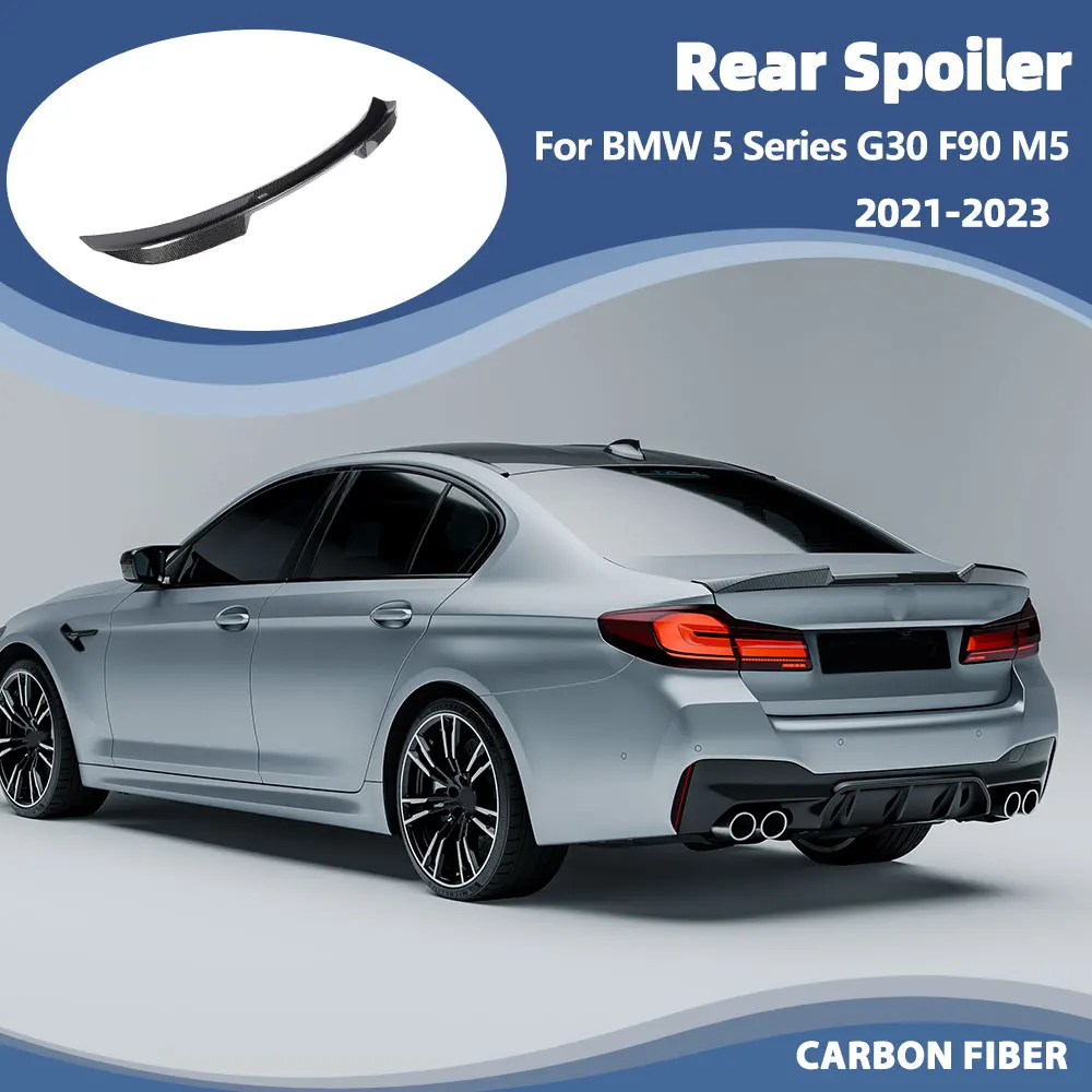 

Carbon Fiber Car Rear Trunk Spoiler Wing for BMW 5 Series G30 F90 M5 2021-2023 Rear Wing Spoiler Boot Lid Lip