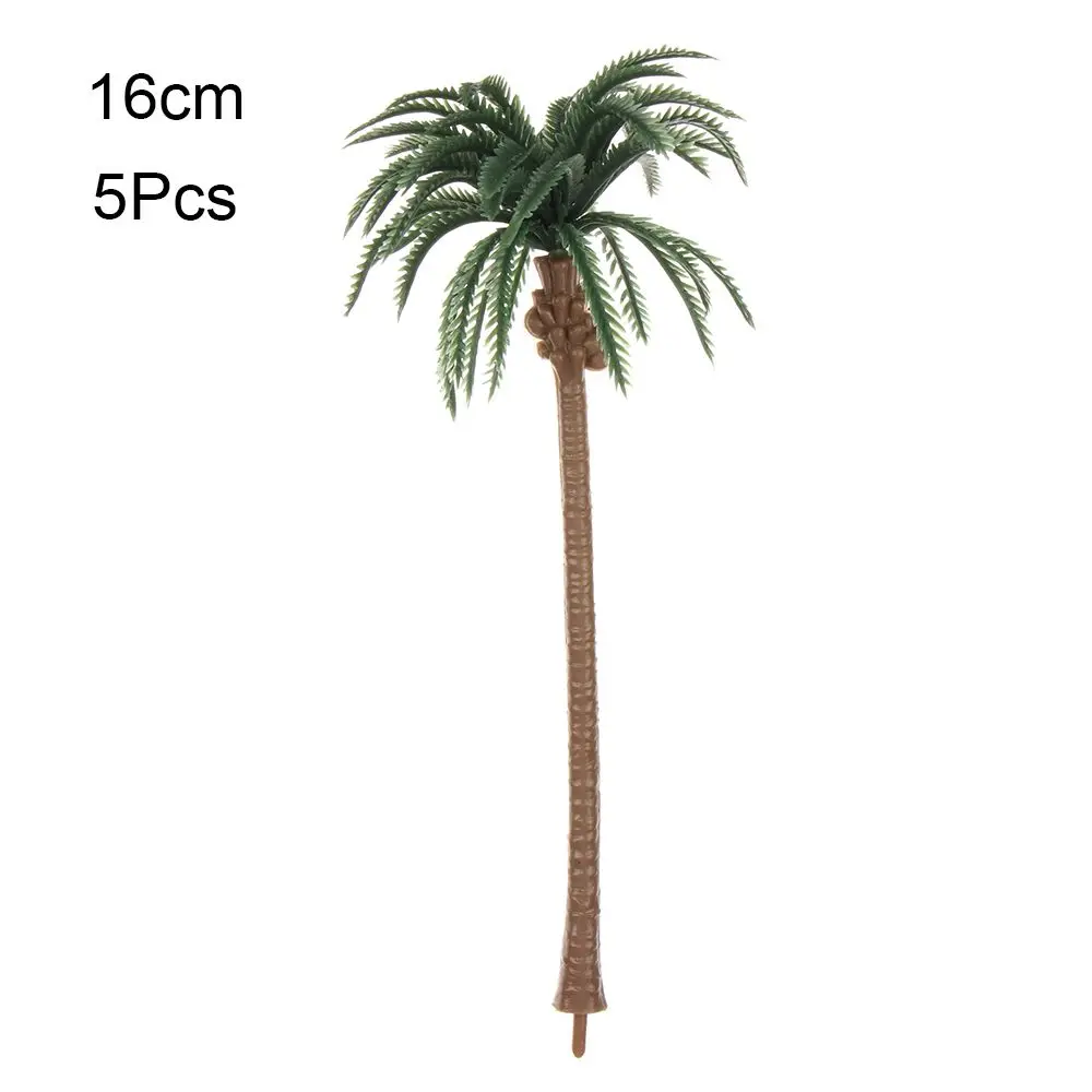 5Pcs Scenery model Miniature Plant DIY Decor Craft Micro Landscape Plant Pots model Plastic Bonsai Coconut Palm Tree