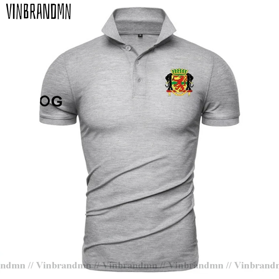 Congo Republic 2023 polo shirts men short sleeve white brands printed for country cotton nation team flags new COG Congolese 20